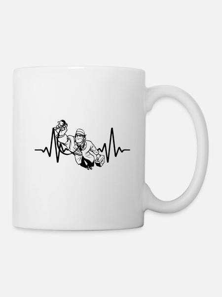 Heartbeat Doctor Doctor Emergency Doctor Nurse - Mug blanc - blanc