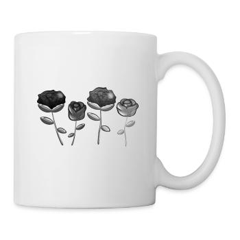 Quatre fleurs végétales nature - Mug blanc - blanc - Droite