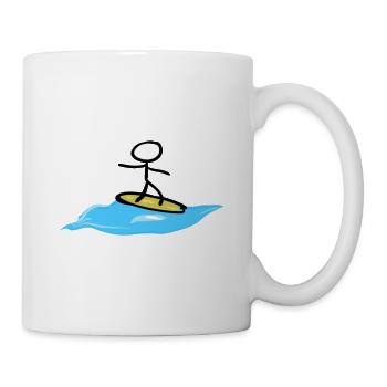 Baignade Surf Plage Été - Mug blanc - blanc - Droite