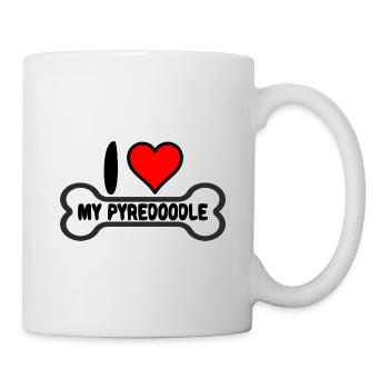 Standard Pyredoodle I Love my - Tasse - Weiß - Rechts