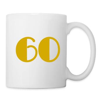 60. 60 YEARS. 60TH ANNIVERSARY. BIRTHDAY 60 YEARS. - Mug - white - Right