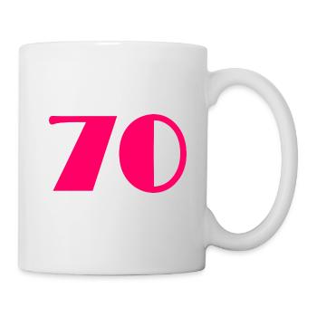 70. GEBURTSTAG. ALLES GUTE ZUM GEBURTSTAG! - Tasse - Weiß - Rechts