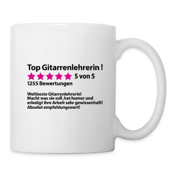 Abschiedsgeschenk Gitarrenlehrerin zum Abschied - Tasse - Weiß - Rechts
