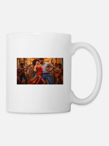 Leidenschaftlicher Salsa-Tanz - Tasse - Weiß