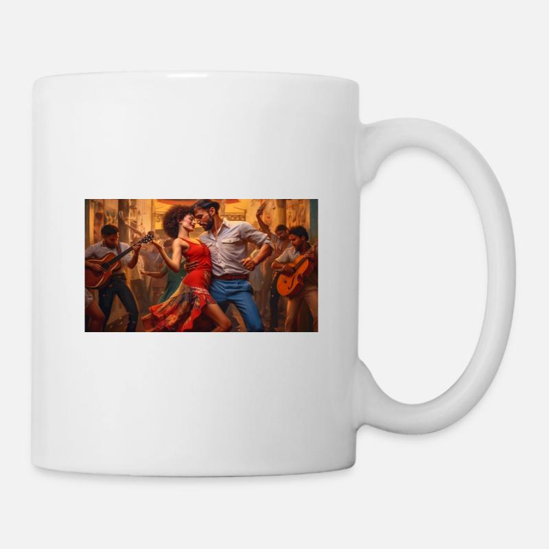 Leidenschaftlicher Salsa-Tanz - Tasse - Weiß
