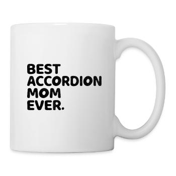 Beste Akkordeonmutter aller Zeiten Akkordeons Akkordeonist Mu - Tasse - Weiß - Rechts