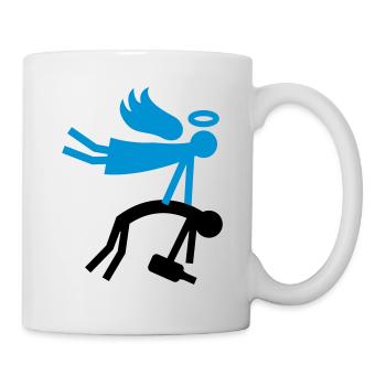 Schutzengel - Besoffen - Tasse - Weiß - Rechts
