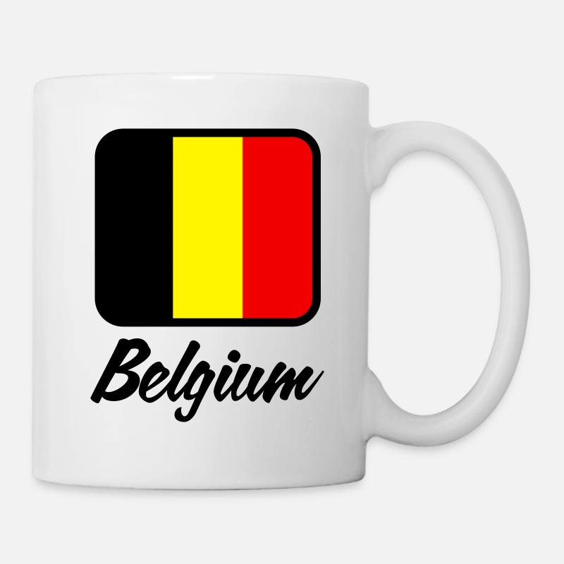 Drapeau national de Belgique - Mug blanc - blanc