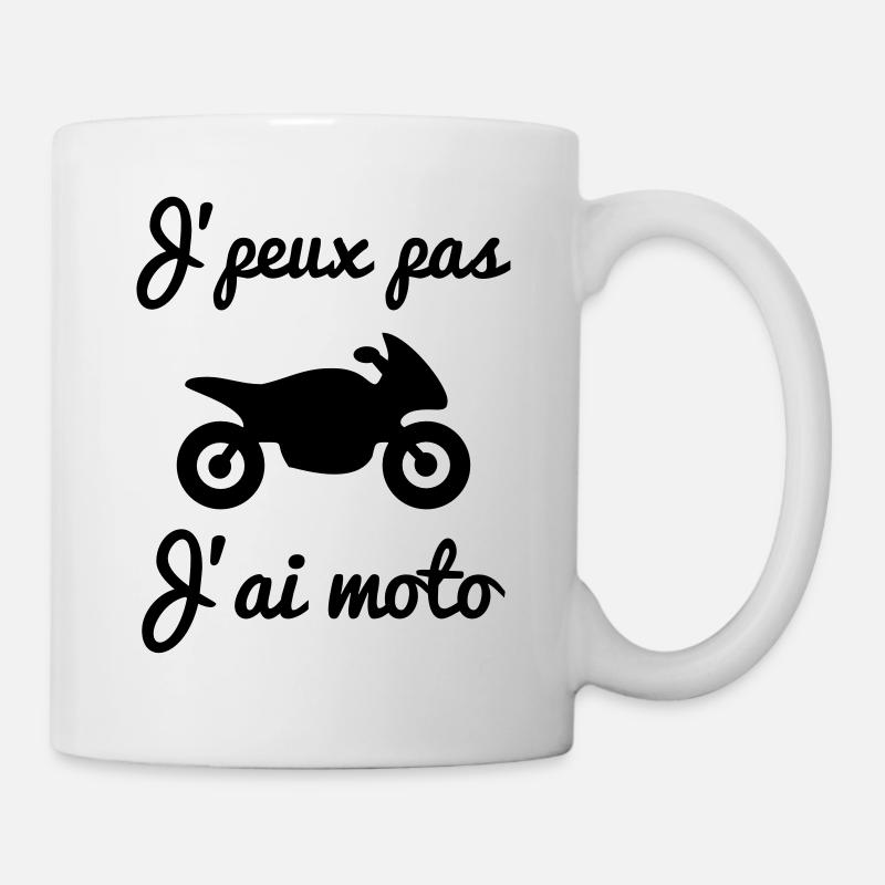 j'peux pas j'ai moto - Motard - Motards - Mug blanc - blanc