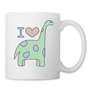 I Love Dino - Tasse - Weiß - Rechts