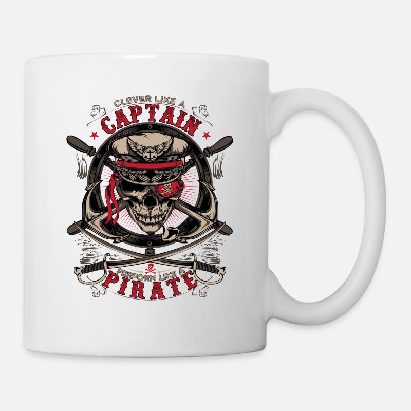 capitaine pirate - Mug blanc - blanc