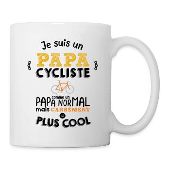 Je suis un papa cycliste - Mug blanc - blanc - Droite