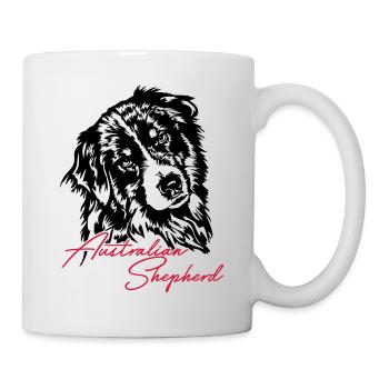 Australian Shepherd Aussie Dog Wilsigns Dog - Mug - white - Right
