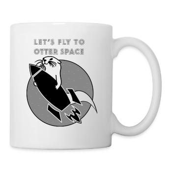 Volons DE L'ESPACE OTTER - NOIR ROCKET - Mug blanc - blanc - Droite