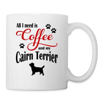 Cairn Terrier - Tasse - Weiß - Rechts
