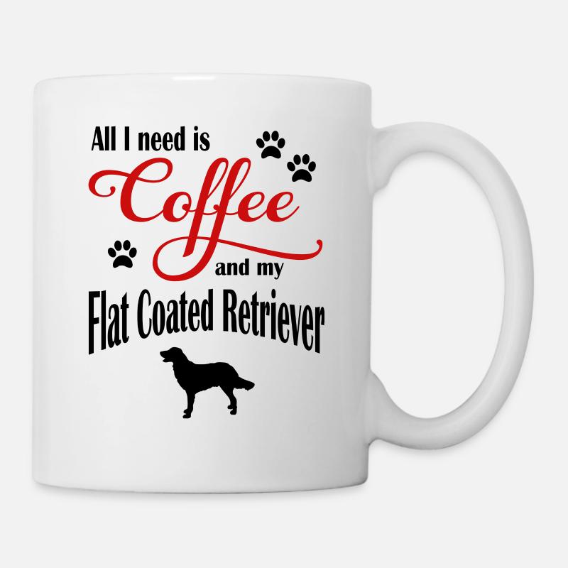 Flat Coated Retriever Coffee - Tasse - Weiß
