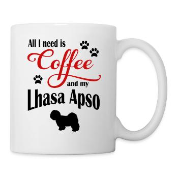 Café Lhassa Apso - Mug blanc - blanc - Droite