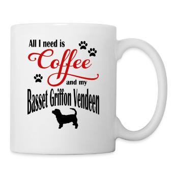 Petite Basset Griffon Vendeen Coffee - Tasse - Weiß - Rechts