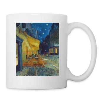 Caféterrasse am Abend in Arles - Van Gogh - Tasse - Weiß - Rechts