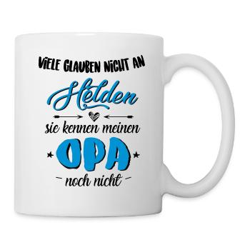 Opa Held - Tasse - Weiß - Rechts