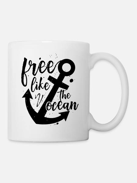 Libre comme l'océan - Mug blanc - blanc