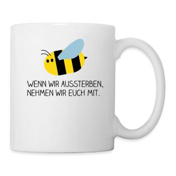 Biene - Rettet die Bienen - Tasse - Weiß - Rechts
