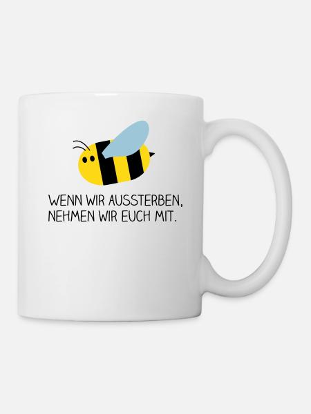 Biene - Rettet die Bienen - Tasse - Weiß