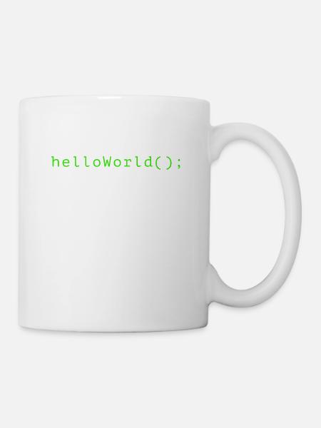 HelloWorld Program Code Coding Informatik - Mug - white