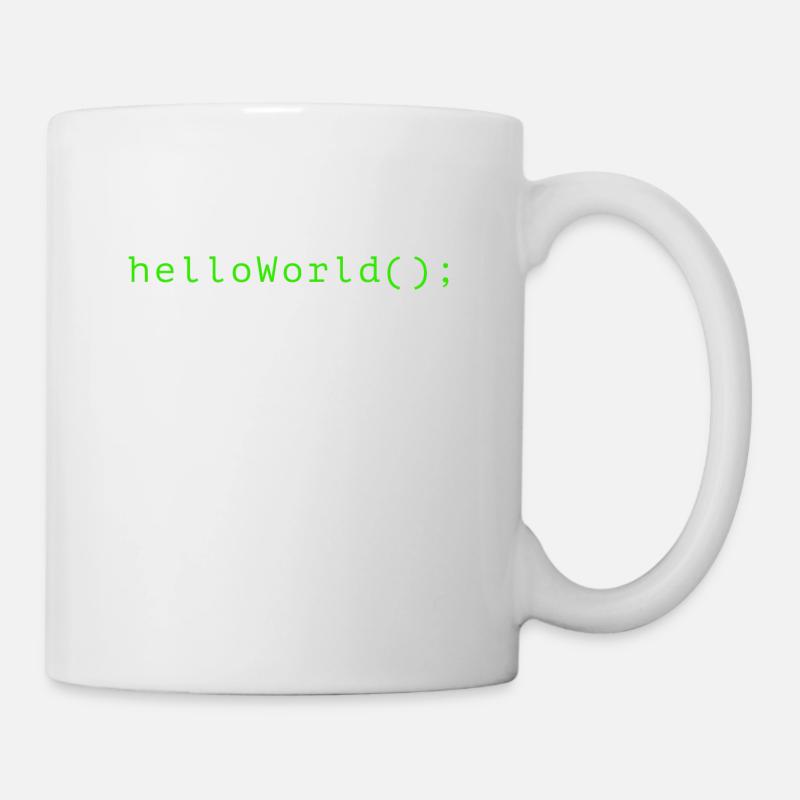 HelloWorld Program Code Coding Informatik - Mug - white