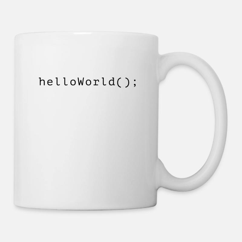 HelloWorld Program Code Coding Informatik - Mug - white