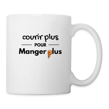 run over to eat more - Mug - white - Right