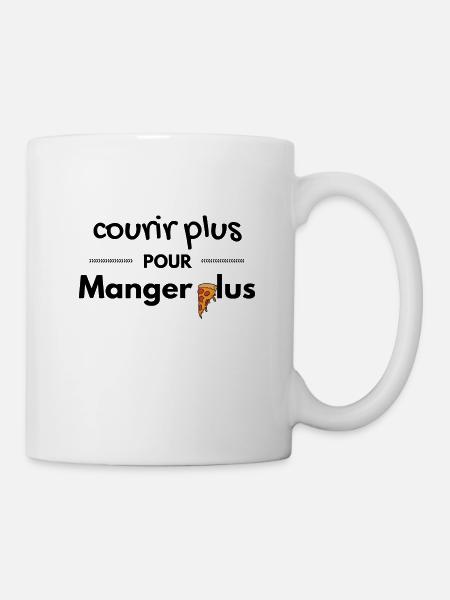 courir plus pour manger plus - Mug blanc - blanc