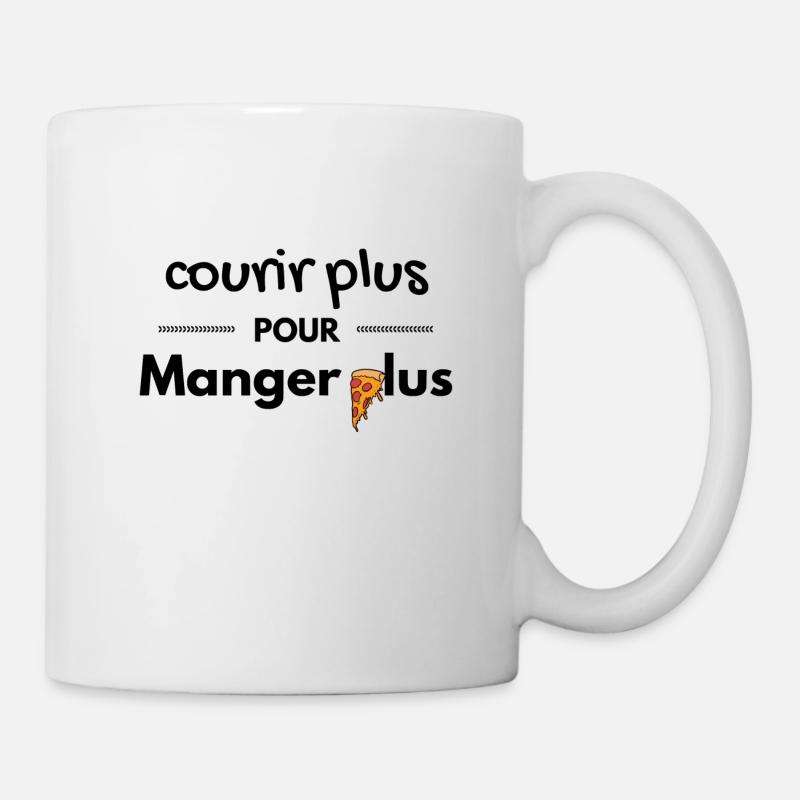 courir plus pour manger plus - Mug blanc - blanc