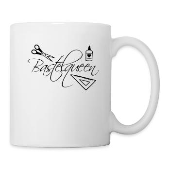 Craft Queen fait une règle de colle ciseaux - Mug blanc - blanc - Droite