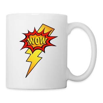 Popart Blitz et WOW - Mug blanc - blanc - Droite