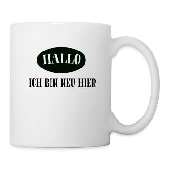 Hallo ich bin NEU HIER - Tasse - Weiß - Rechts