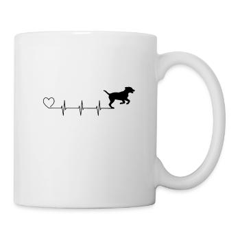 Heartbeat dog dog lover animal lover gift - Mug - white - Right