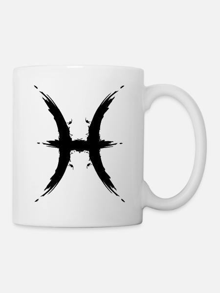 Fisch Sternzeichen Fische Design Pisces Symbol - Tasse - Weiß