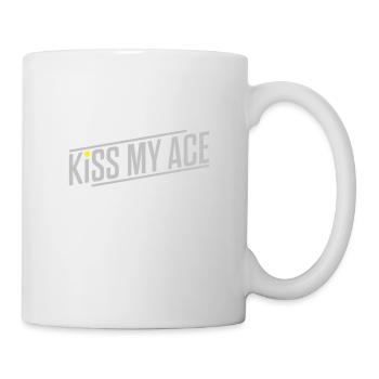 kiss my ace Funny tennis shirt de tennis-ballon cadeau - Mug blanc - blanc - Droite