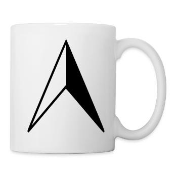 Boussole flèche noire - Mug blanc - blanc - Droite