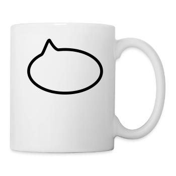 Ballon / / dessin animé / / dire / / déclaration - Mug blanc - blanc - Droite