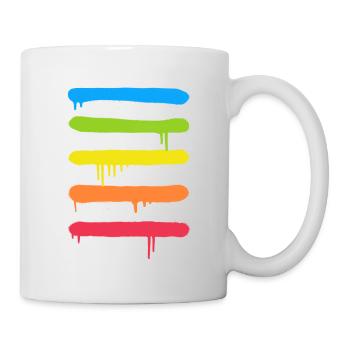 Trendy Cool Graffiti Tag Lines - Mug - white - Right