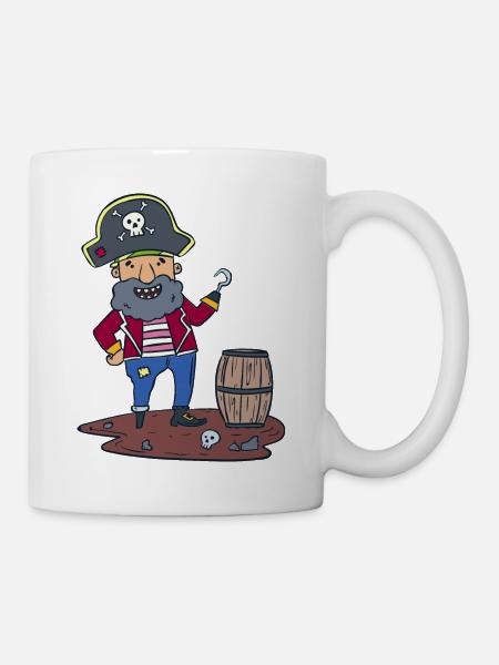 Pirat Räuber Rum - Tasse - Weiß