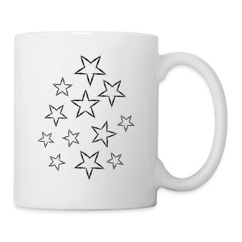 Star Design Vector Black Starry Sky - Mug - white - Right
