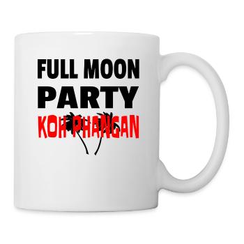 Full Moon Party Koh Phangan T Shirt Geschenkidee - Tasse - Weiß - Rechts