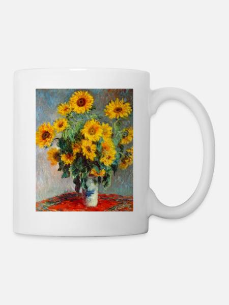 Claude Monet - Sonnenblumen. 1880. - Tasse - Weiß