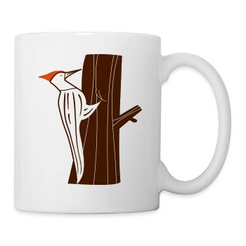 Der Specht - Tasse - Weiß - Rechts