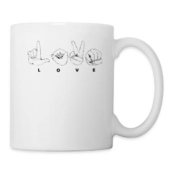sign language love Sign Language Love Love - Mug - white - Right