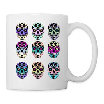 crânes - Mug blanc - blanc - Droite