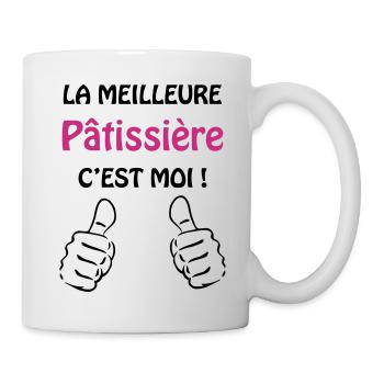 Pâtissier / Pâtisserie / Cuisine / Chef / Gâteau - Mug - white - Right